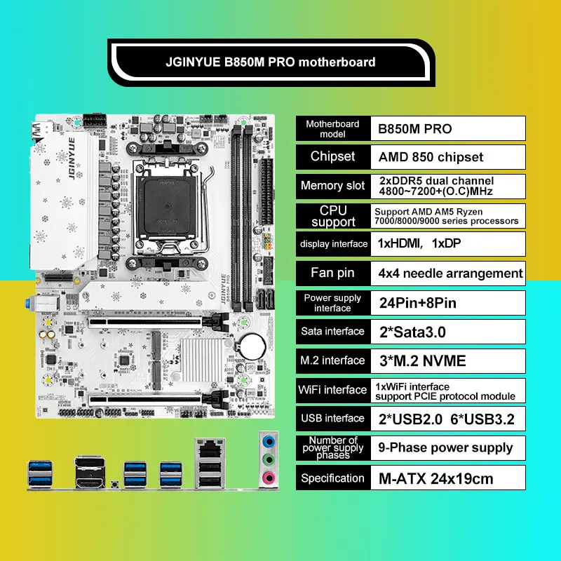JGINYUE B850M โปรชุดเมนบอร์ดพร - X870E Atx Motherboard บทวิจารณ์และราคา